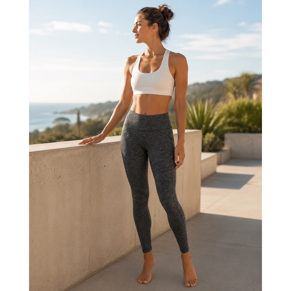 ATHLETA Women's Coolmax Zip Pocket Athletic Workout Yoga Full Length Leggings XS